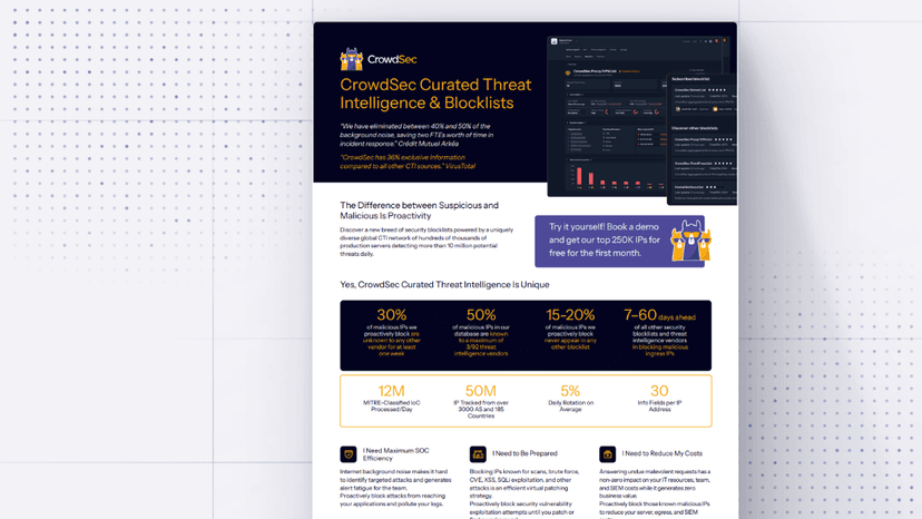 crowdsec threat intelligence datasheet